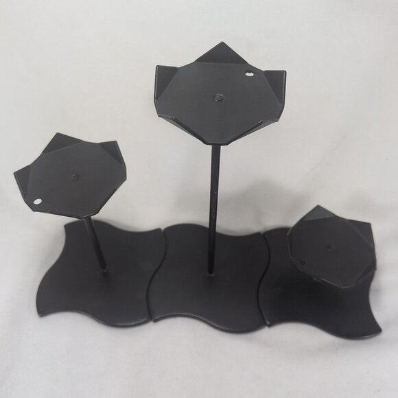 Partylite 3 Set Windswept Base P0100 Black Metal Votive Candle Holders Twisted - Picture 4 of 12